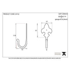 Pewter Fleur-De-Lys Coat Hook | From The Anvil-Coat Hooks-Yester Home