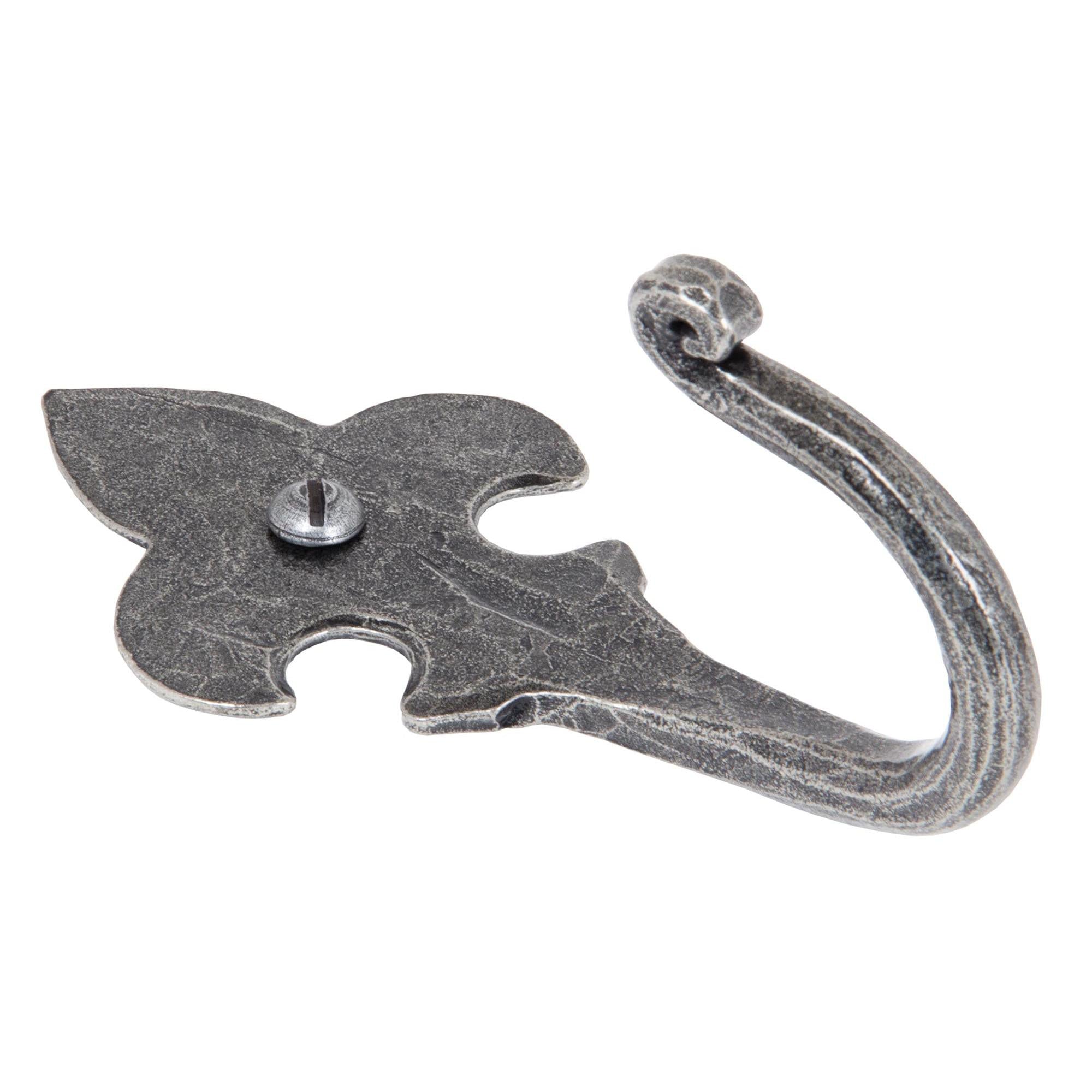 Pewter Fleur-De-Lys Coat Hook | From The Anvil - Coat Hooks - From The Anvil - Yester Home