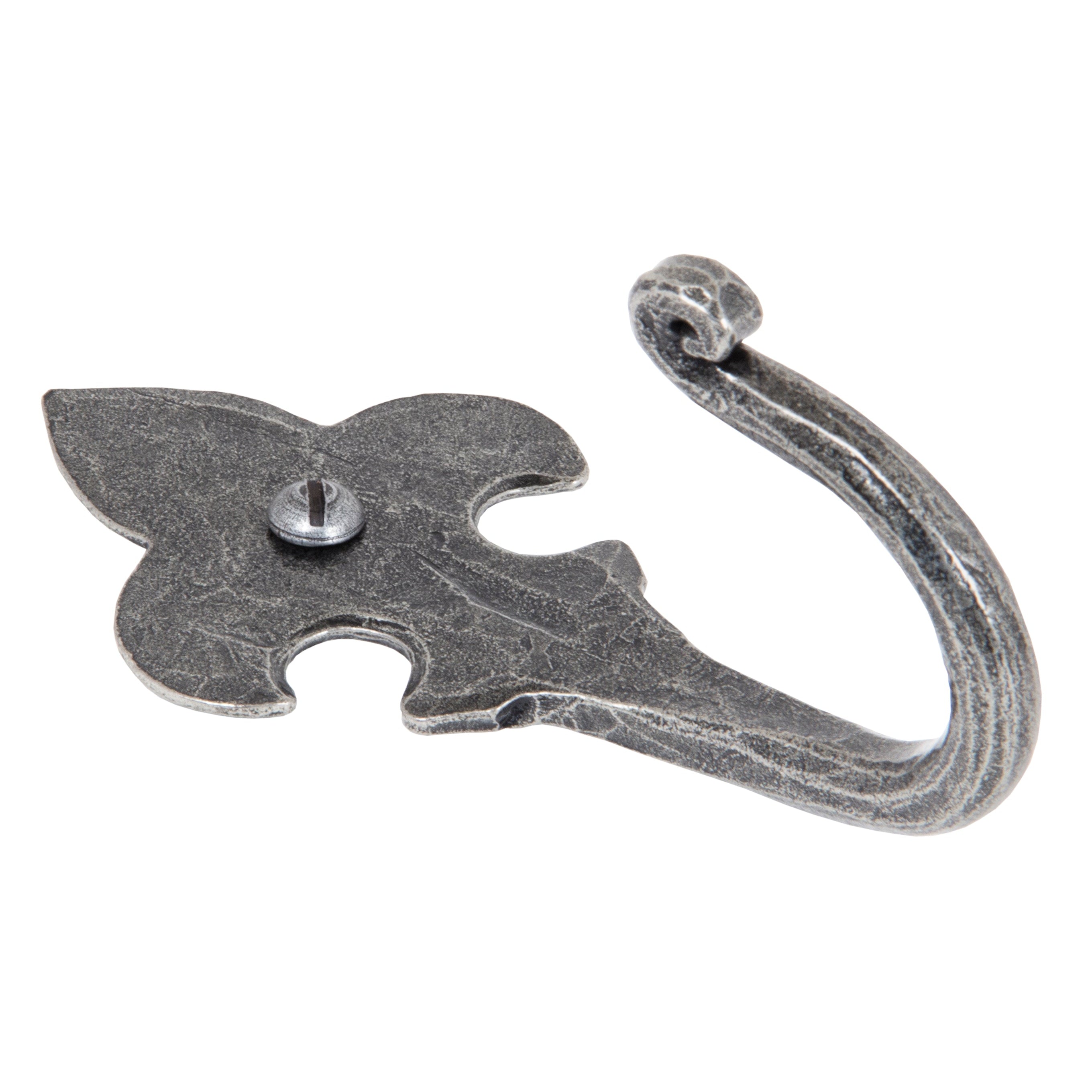 Pewter Fleur-De-Lys Coat Hook | From The Anvil-Coat Hooks-Yester Home