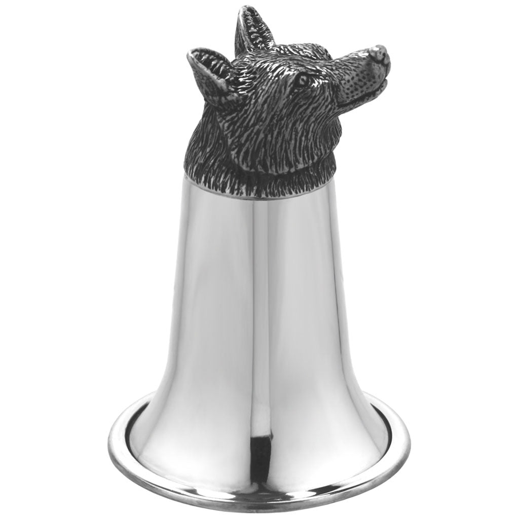 Pewter Fox Head Stirrup Cup-Stirrup Cups-Yester Home