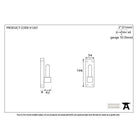 Pewter Frame Hook for 33741 (pair) | From The Anvil-T Hinge Accessories-Yester Home
