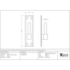 Pewter Frame Hook for 33741 (pair) | From The Anvil - T Hinge Accessories - From The Anvil - Yester Home
