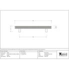 Pewter Full Brompton Pull Handle - Medium | From The Anvil-Pull Handles-Yester Home