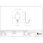 Pewter Gothic Coat Hook | From The Anvil - Coat Hooks - From The Anvil - Yester Home