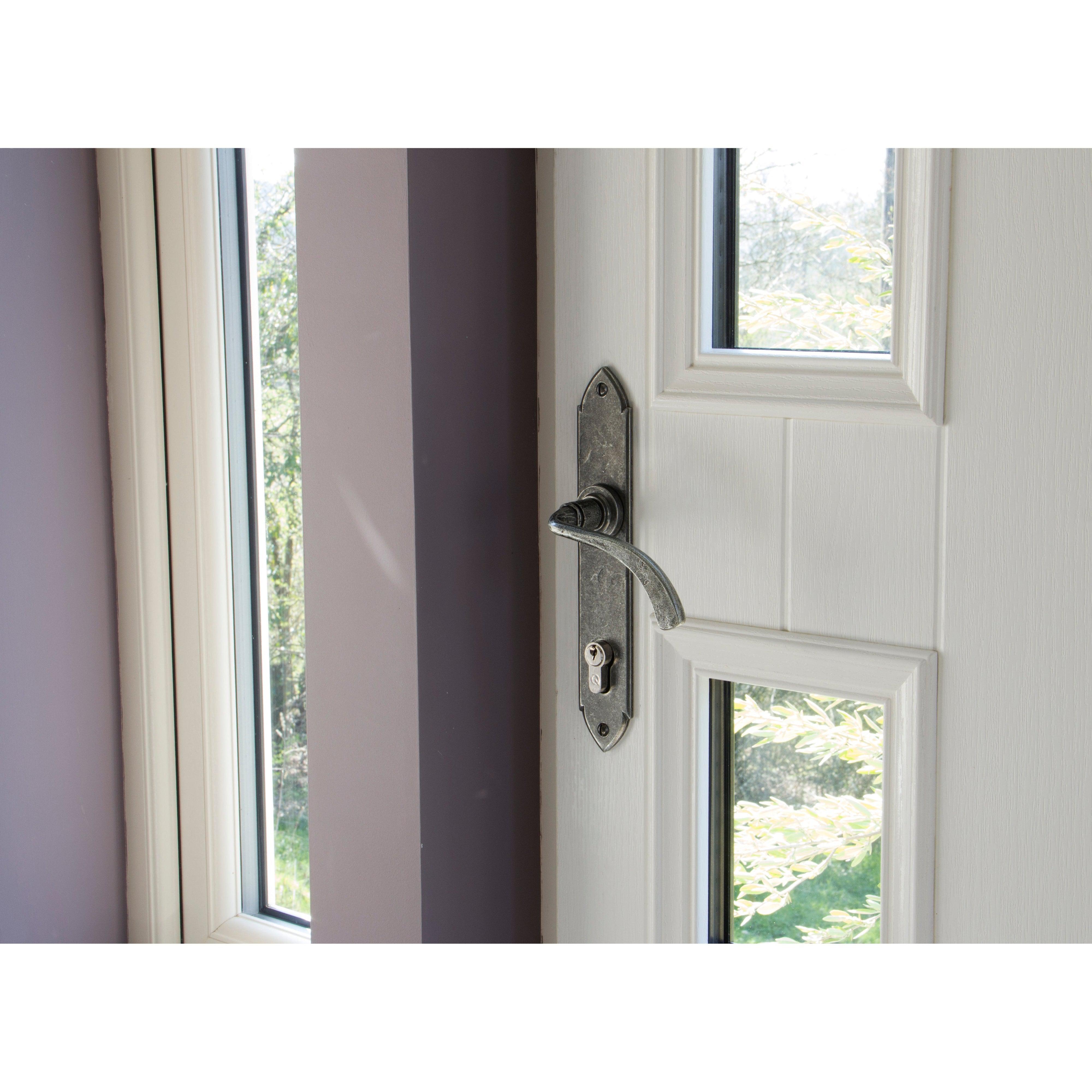 Pewter Gothic Curved Lever Espag. Lock Set | From The Anvil-Espagnolette-Yester Home