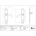 Pewter Gothic Curved Lever Espag. Lock Set | From The Anvil-Espagnolette-Yester Home