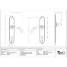 Pewter Gothic Curved Lever Espag. Lock Set | From The Anvil - Espagnolette - From The Anvil - Yester Home