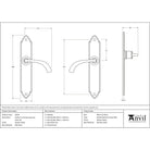 Pewter Gothic Curved Sprung Lever Latch Set | From The Anvil-Lever Latch-Yester Home
