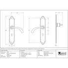 Pewter Gothic Curved Sprung Lever Lock Set | From The Anvil-Lever Lock-Yester Home