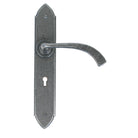 Pewter Gothic Curved Sprung Lever Lock Set | From The Anvil - Lever Lock - From The Anvil - Yester Home