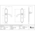 Pewter Gothic Curved Sprung Lever Lock Set | From The Anvil - Lever Lock - From The Anvil - Yester Home