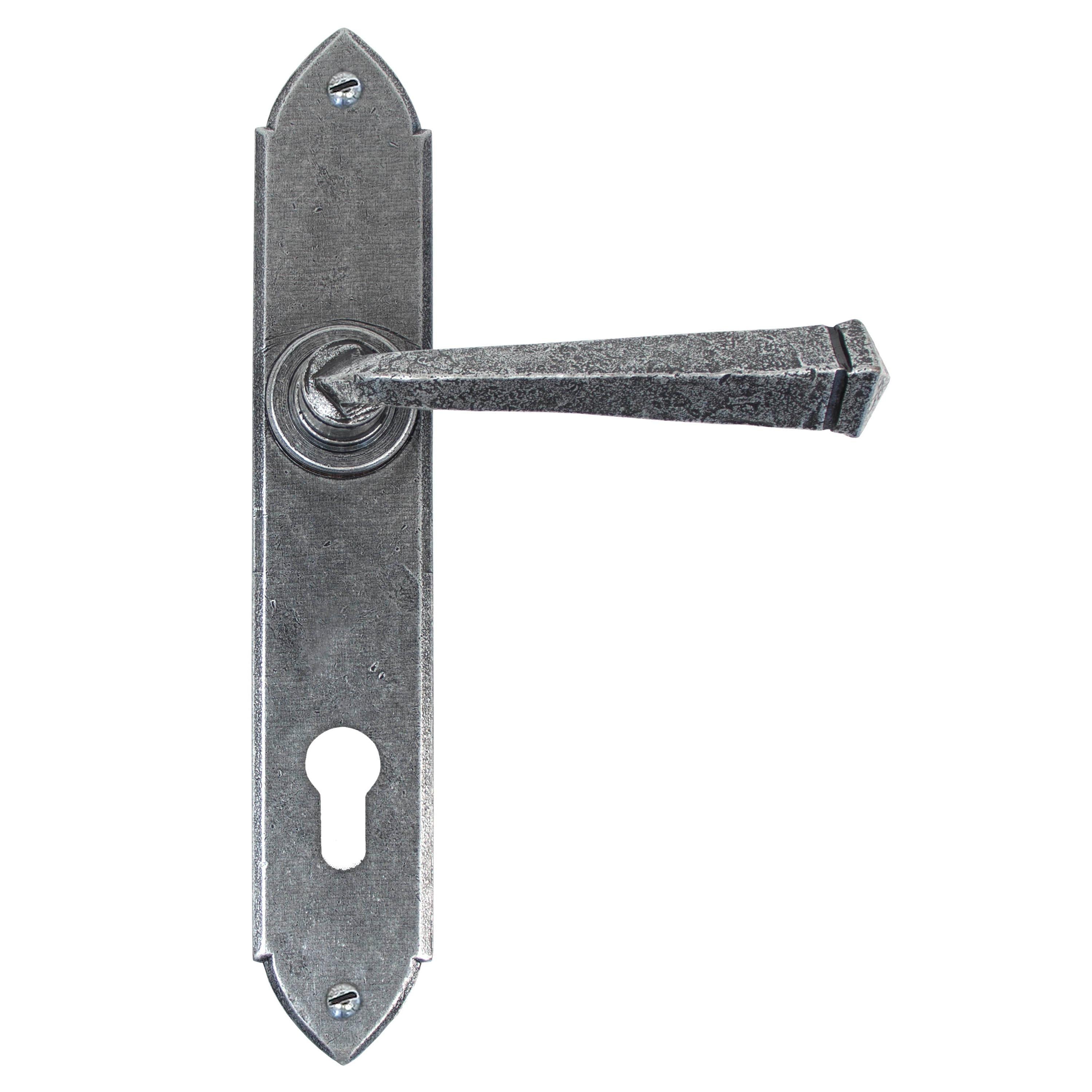 Pewter Gothic Lever Espag. Lock Set | From The Anvil - Espagnolette - From The Anvil - Yester Home