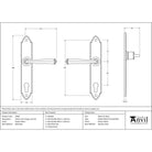 Pewter Gothic Lever Espag. Lock Set | From The Anvil - Espagnolette - From The Anvil - Yester Home