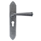 Pewter Gothic Lever Euro Lock Set | From The Anvil - Lever Euro - From The Anvil - Yester Home