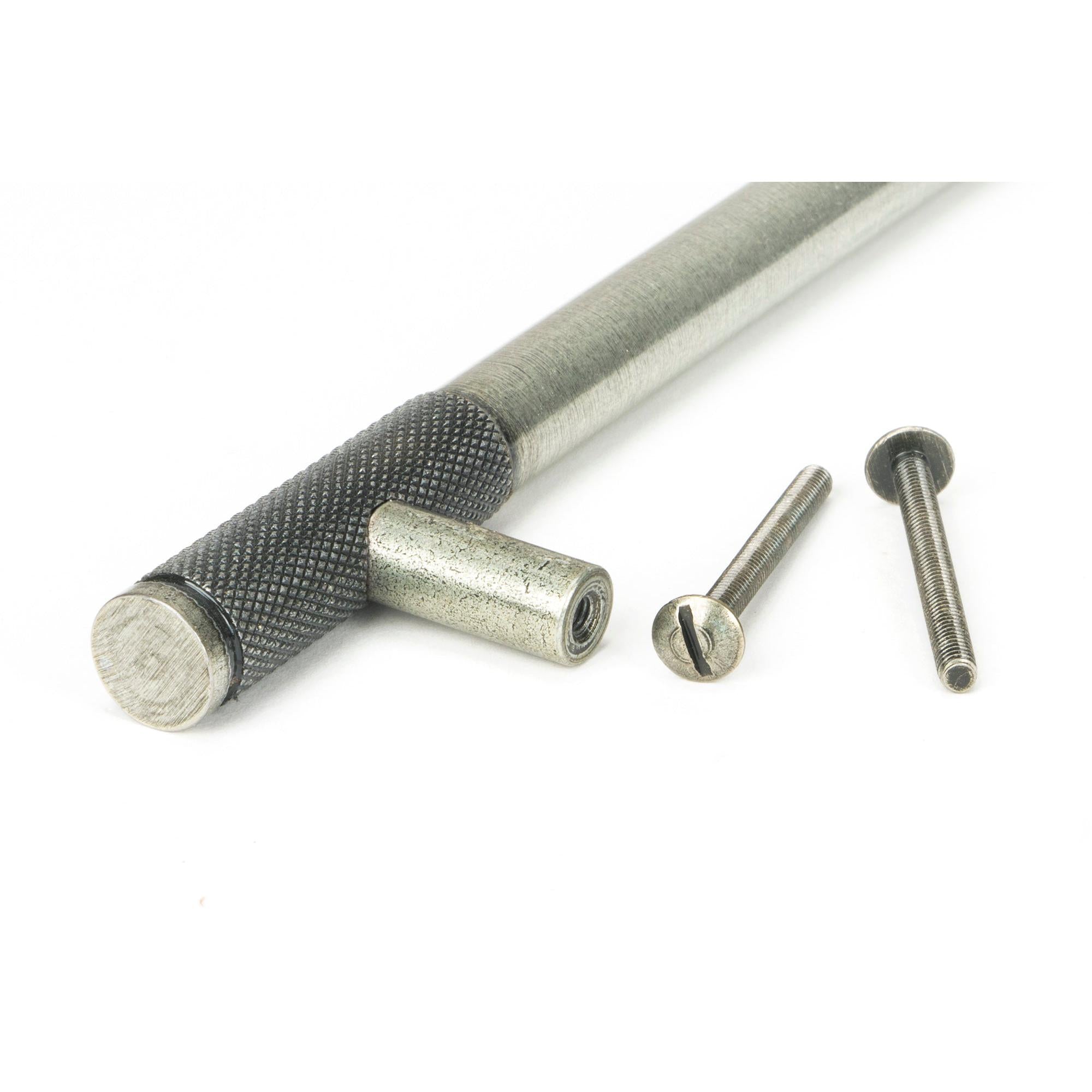 Pewter Half Brompton Pull Handle - Large | From The Anvil - Pull Handles - From The Anvil - Yester Home