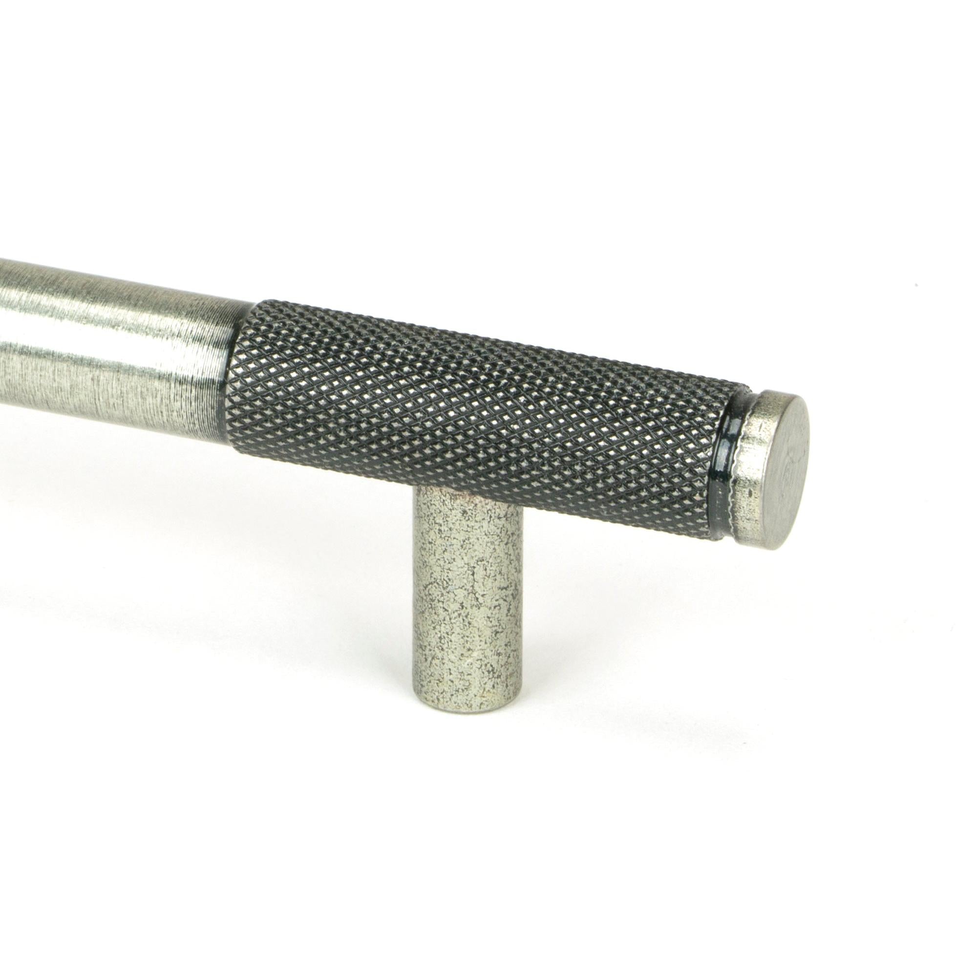 Pewter Half Brompton Pull Handle - Medium | From The Anvil - Pull Handles - From The Anvil - Yester Home