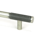 Pewter Half Brompton Pull Handle - Medium | From The Anvil-Pull Handles-Yester Home