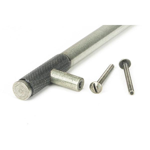Pewter Half Brompton Pull Handle - Medium | From The Anvil-Pull Handles-Yester Home