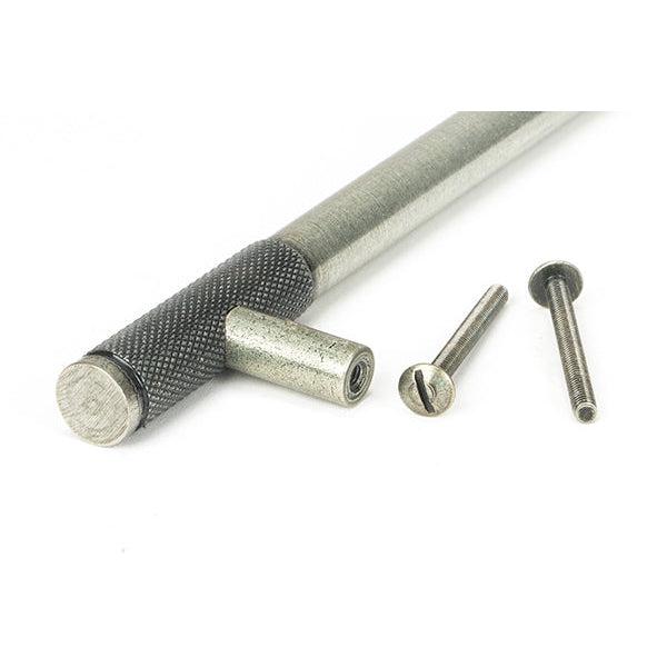 Pewter Half Brompton Pull Handle - Small | From The Anvil-Pull Handles-Yester Home