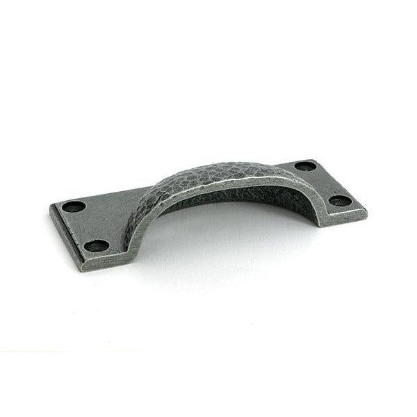 Pewter Hammered Art Deco Drawer Pull - Drawer Pulls - From The Anvil - Yester Home