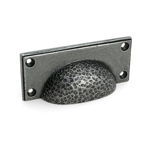 Pewter Hammered Art Deco Drawer Pull - Drawer Pulls - From The Anvil - Yester Home