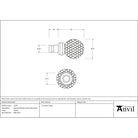 Pewter Hammered Ball Curtain Finial (pair) | From The Anvil - Finials - From The Anvil - Yester Home