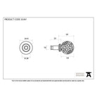 Pewter Hammered Ball Curtain Finial (pair) | From The Anvil-Finials-Yester Home