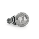 Pewter Hammered Ball Curtain Finial (pair) | From The Anvil-Finials-Yester Home