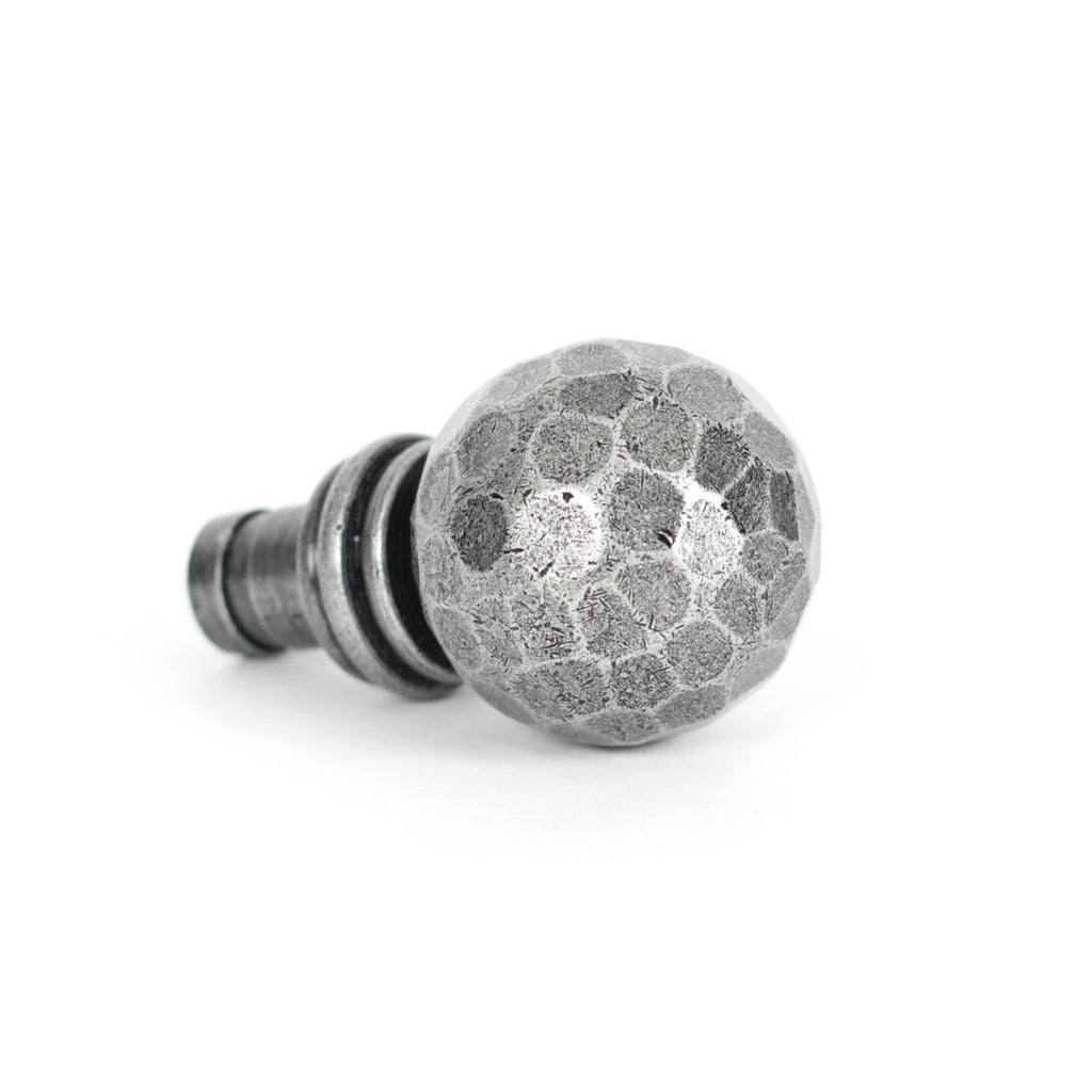 Pewter Hammered Ball Curtain Finial (pair) | From The Anvil