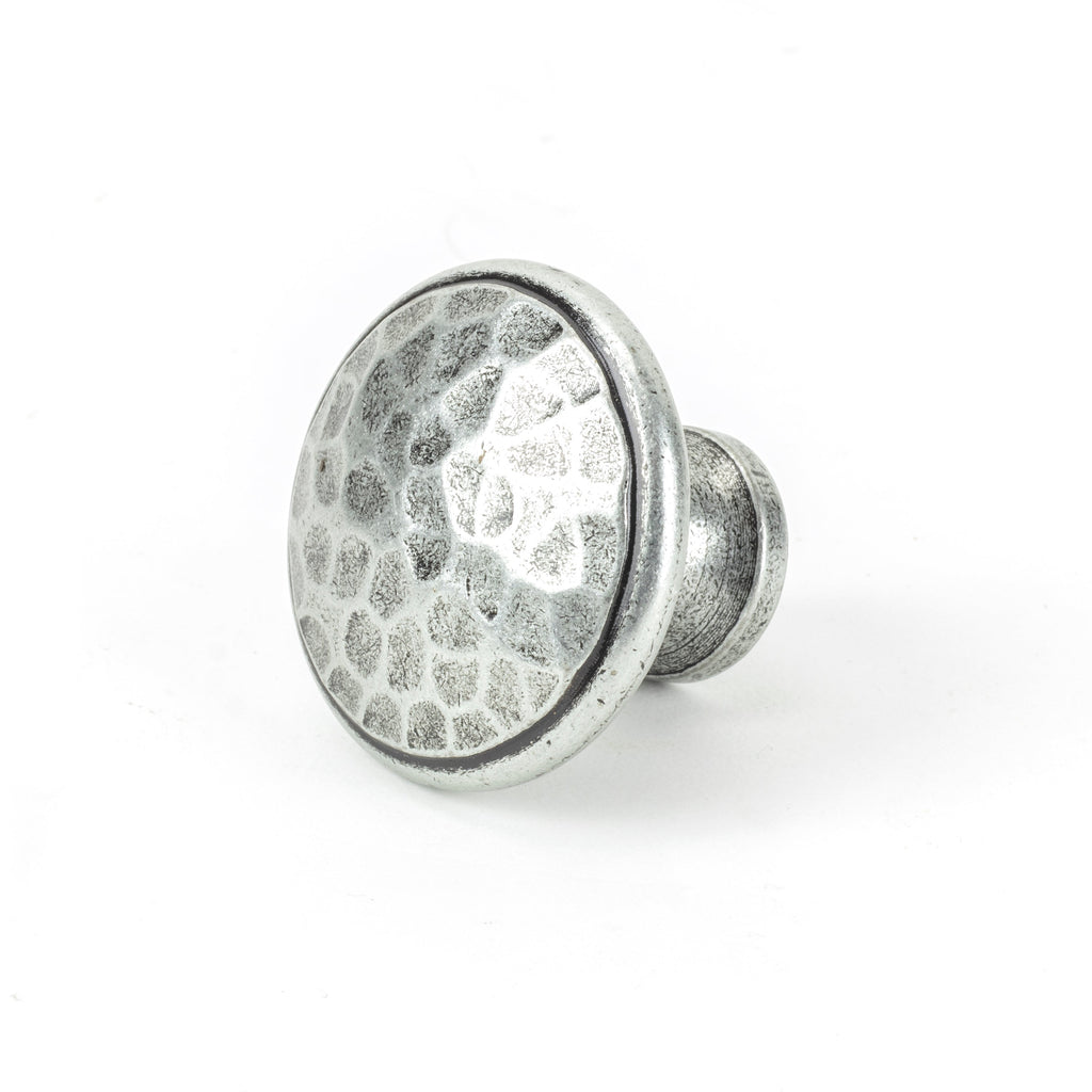 Pewter Hammered Cabinet Knob - Large | From The Anvil