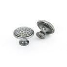 Pewter Hammered Cabinet Knob - Large | From The Anvil - Cabinet Knobs - From The Anvil - Yester Home