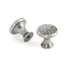 Pewter Hammered Cabinet Knob - Small | From The Anvil - Cabinet Knobs - From The Anvil - Yester Home