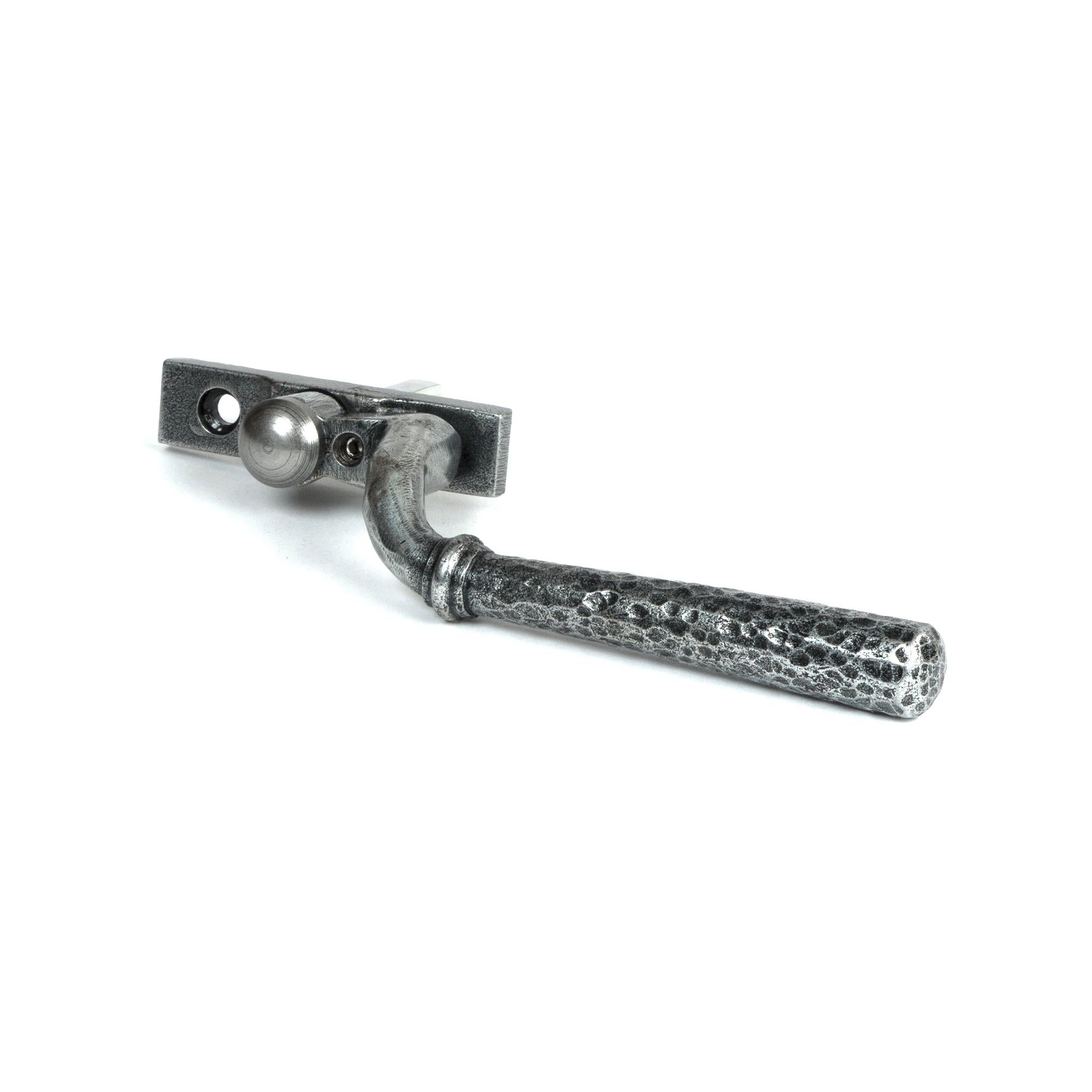 Pewter Hammered Newbury Espag - LH | From The Anvil - Espag. Fasteners - From The Anvil - Yester Home