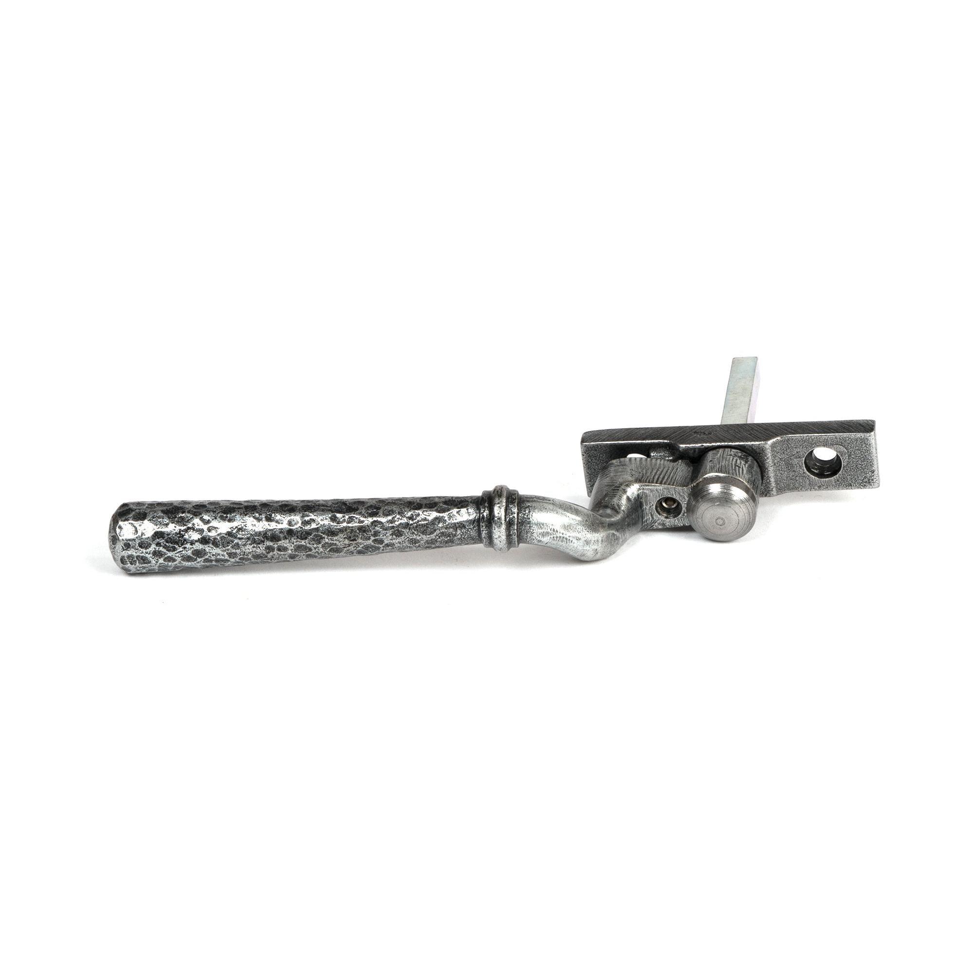 Pewter Hammered Newbury Espag - LH | From The Anvil - Espag. Fasteners - From The Anvil - Yester Home