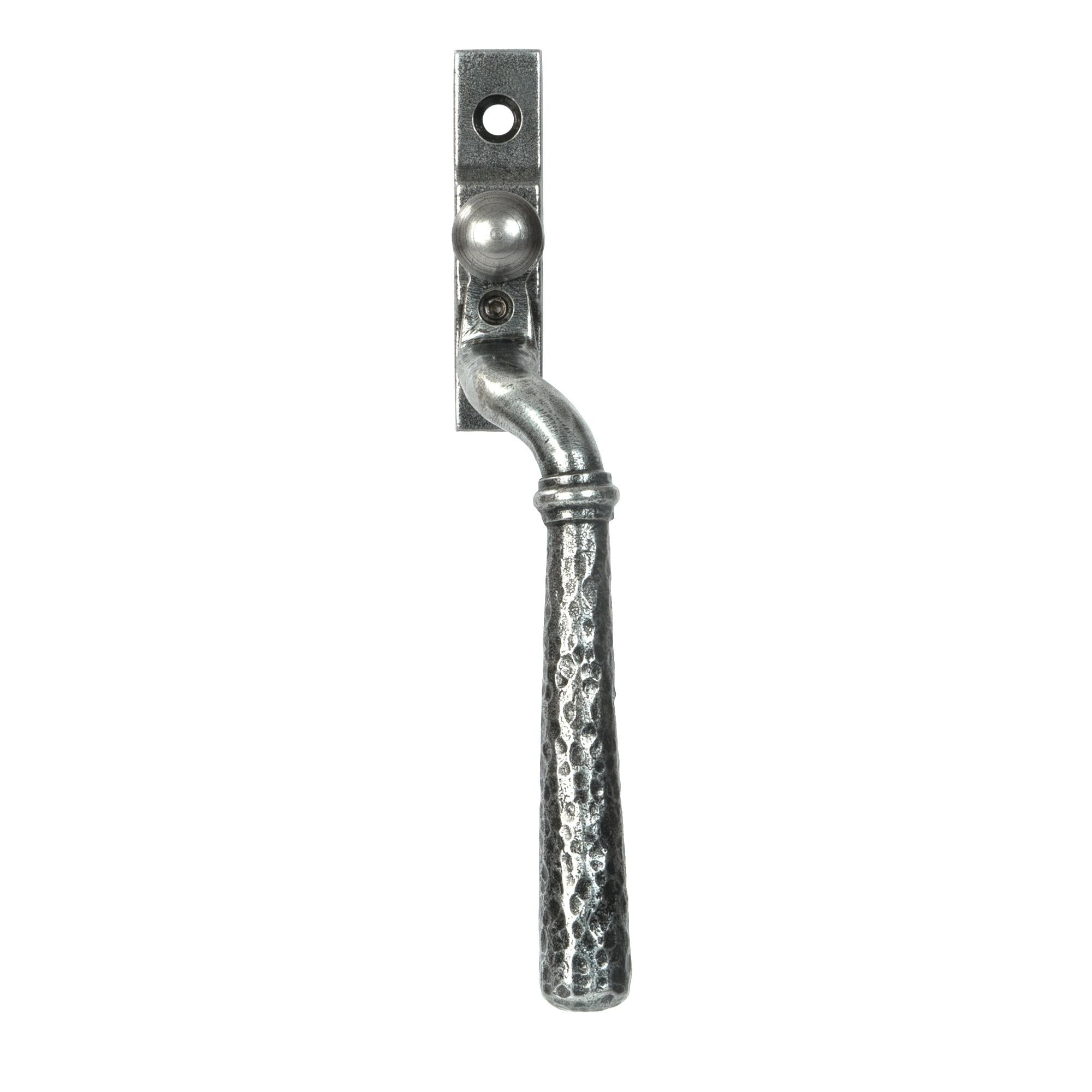 Pewter Hammered Newbury Espag - RH | From The Anvil - Espag. Fasteners - From The Anvil - Yester Home