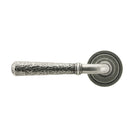 Pewter Hammered Newbury Lever on Rose Set (Art Deco) - Unsprung | From The Anvil-Concealed-Yester Home