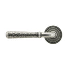 Pewter Hammered Newbury Lever on Rose Set (Art Deco) - Unsprung | From The Anvil - Concealed - From The Anvil - Yester Home