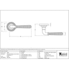 Pewter Hammered Newbury Lever on Rose Set (Beehive) - Unsprung | From The Anvil - Concealed - From The Anvil - Yester Home