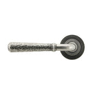 Pewter Hammered Newbury Lever on Rose Set (Beehive) - Unsprung | From The Anvil-Concealed-Yester Home