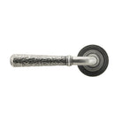 Pewter Hammered Newbury Lever on Rose Set (Beehive) - Unsprung | From The Anvil - Concealed - From The Anvil - Yester Home