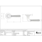Pewter Hammered Newbury Lever on Rose Set (Plain) | From The Anvil-Concealed-Yester Home