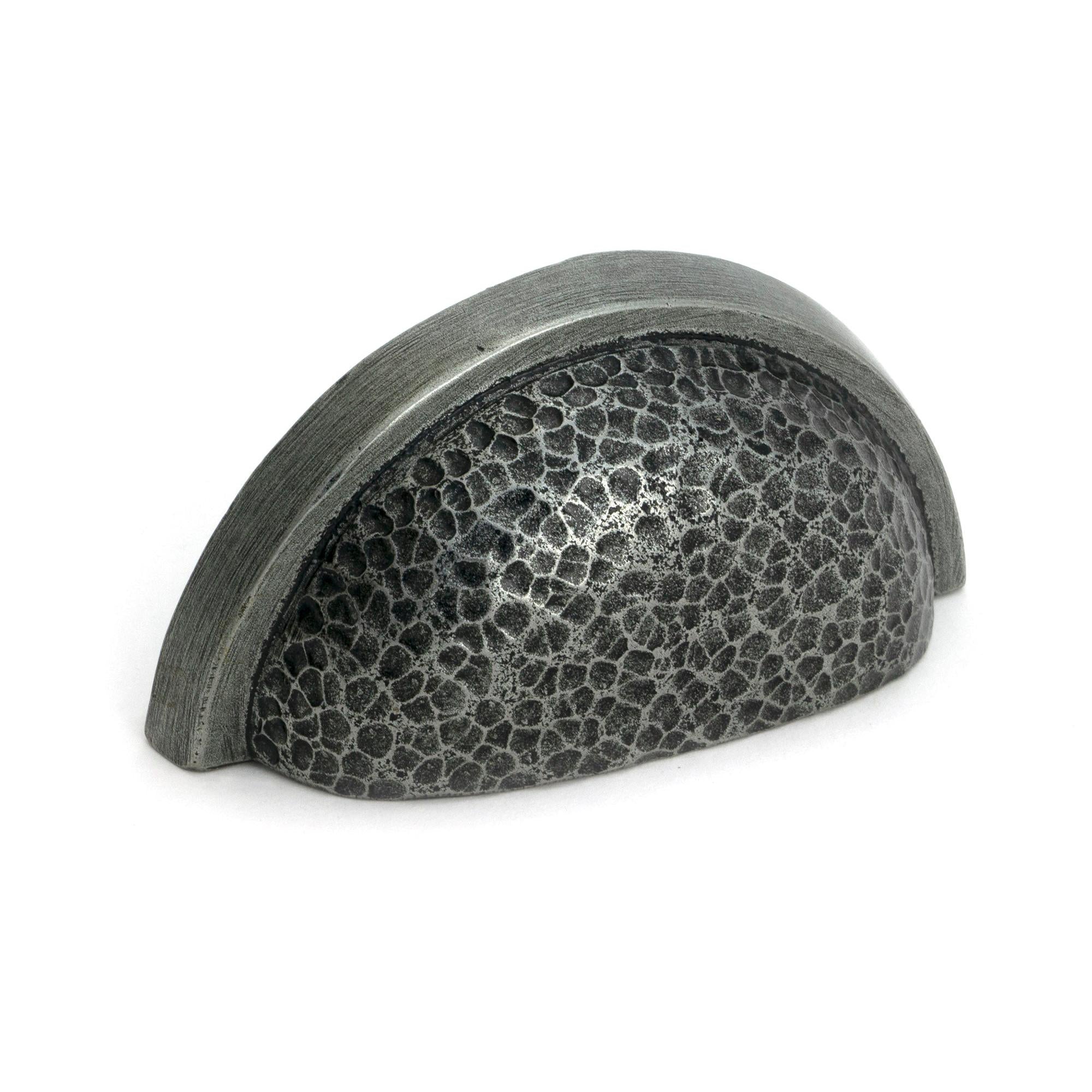Pewter Hammered Regency Drawer Pull - Drawer Pulls - From The Anvil - Yester Home