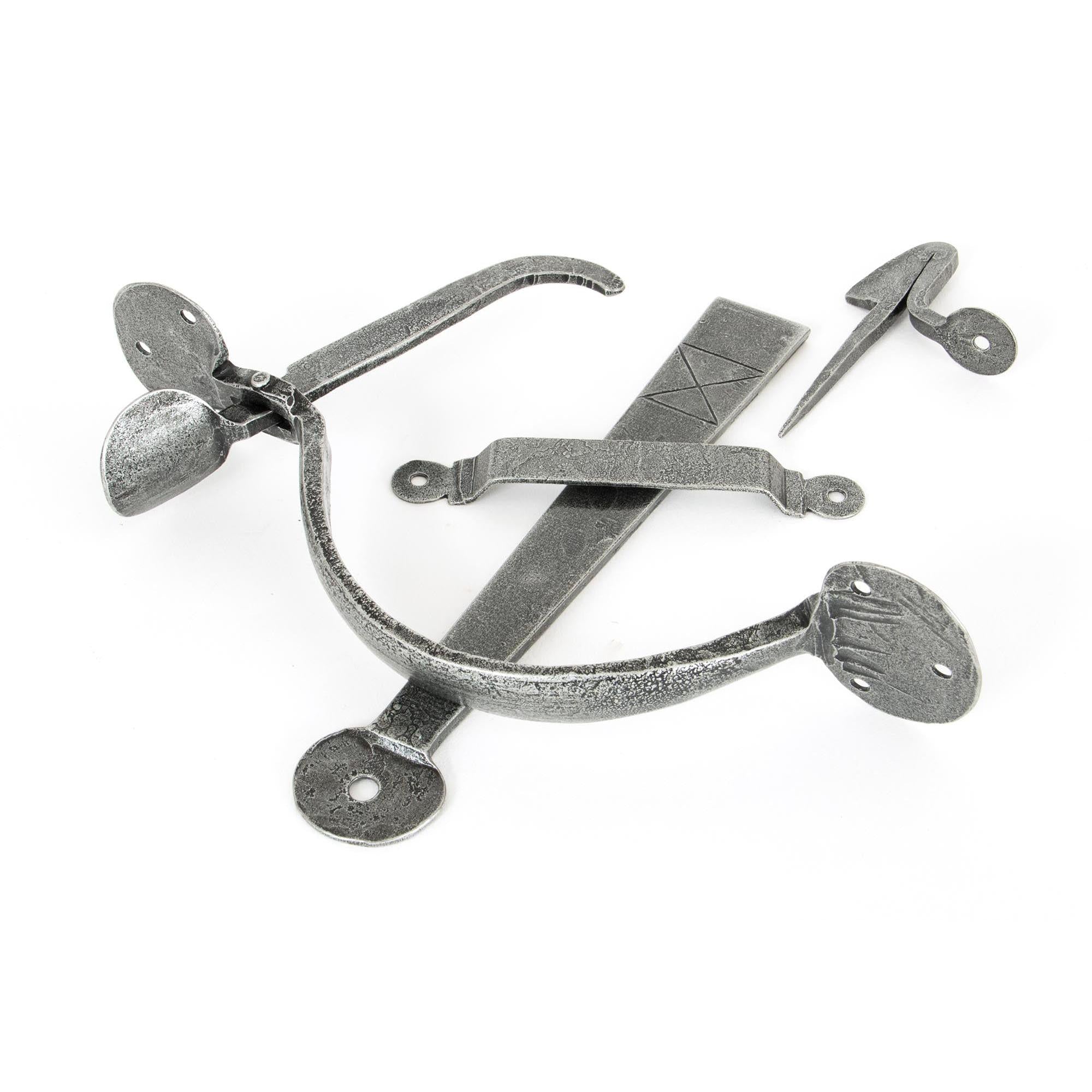 Pewter Heavy Bean Thumblatch | From The Anvil - Thumblatches - From The Anvil - Yester Home