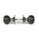 Pewter Heavy Beehive Mortice/Rim Knob Set | From The Anvil - Mortice Knobs - From The Anvil - Yester Home