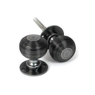 Pewter Heavy Beehive Mortice/Rim Knob Set | From The Anvil-Mortice Knobs-Yester Home