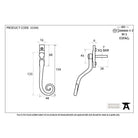 Pewter Large 16mm Monkeytail Espag - RH | From The Anvil-Espag. Fasteners-Yester Home