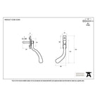 Pewter Large 16mm Peardrop Espag - LH | From The Anvil-Espag. Fasteners-Yester Home
