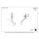 Pewter Large 16mm Peardrop Espag - RH | From The Anvil-Espag. Fasteners-Yester Home