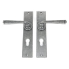 Pewter Large Avon 72mm Centre Euro Lock Set | From The Anvil-Lever Euro-Yester Home