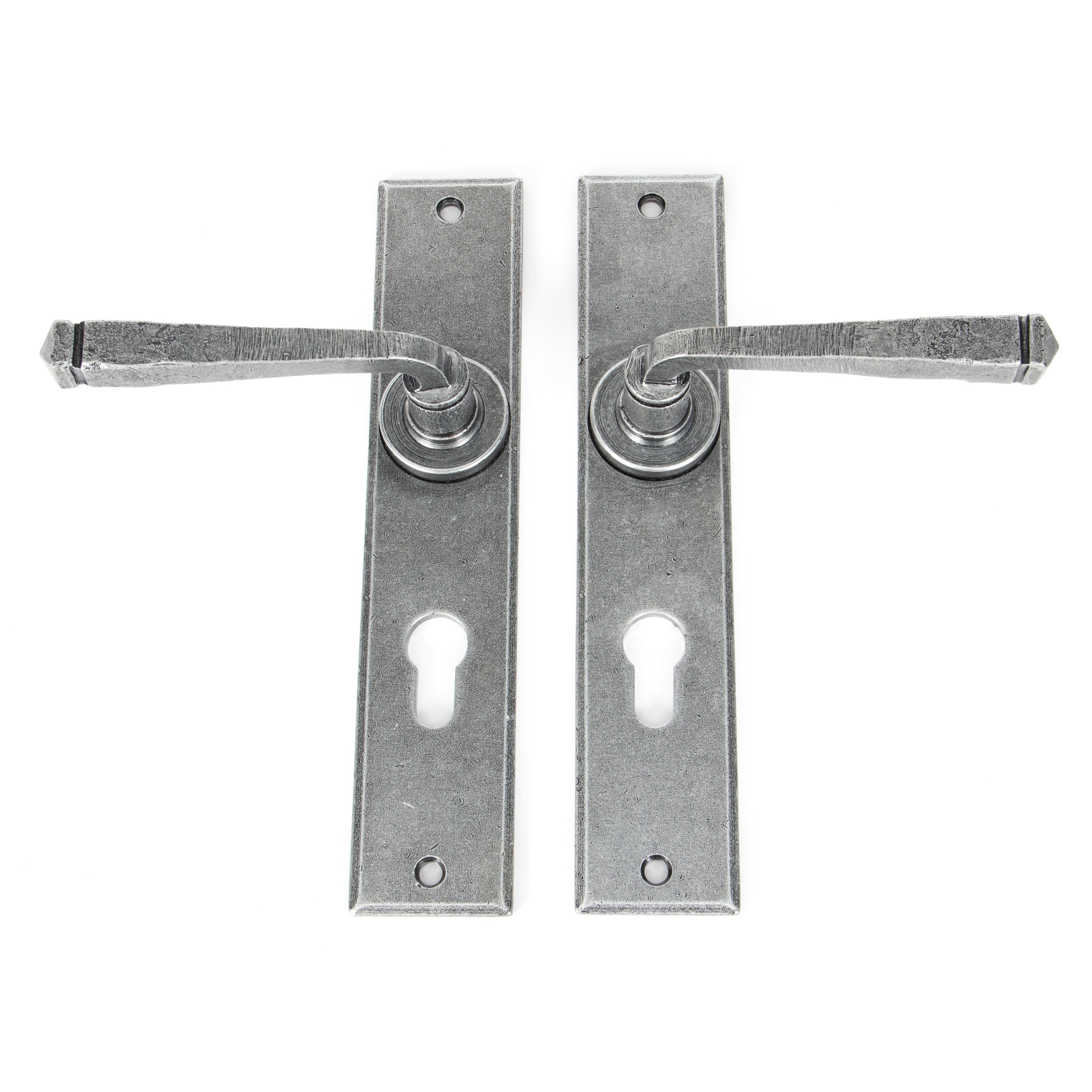Pewter Large Avon 72mm Centre Euro Lock Set | From The Anvil-Lever Euro-Yester Home